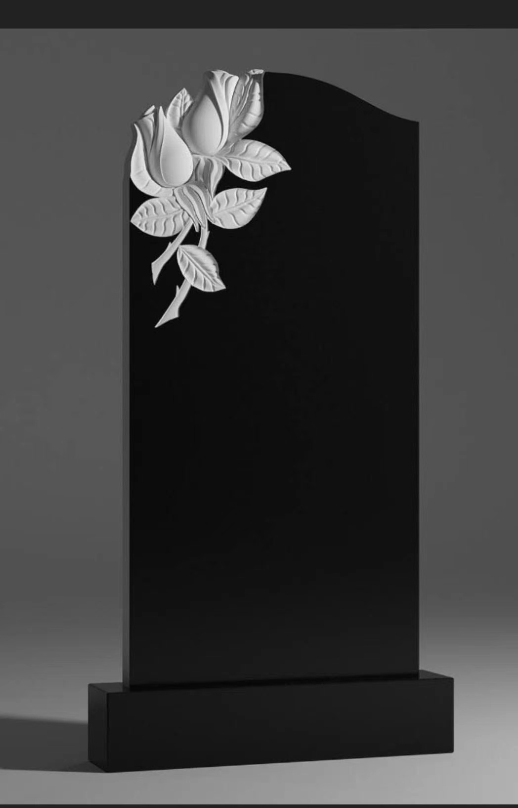 Txinako Xingyan Errusiako estiloa Rose Relief GraNiteko hilobi beltza