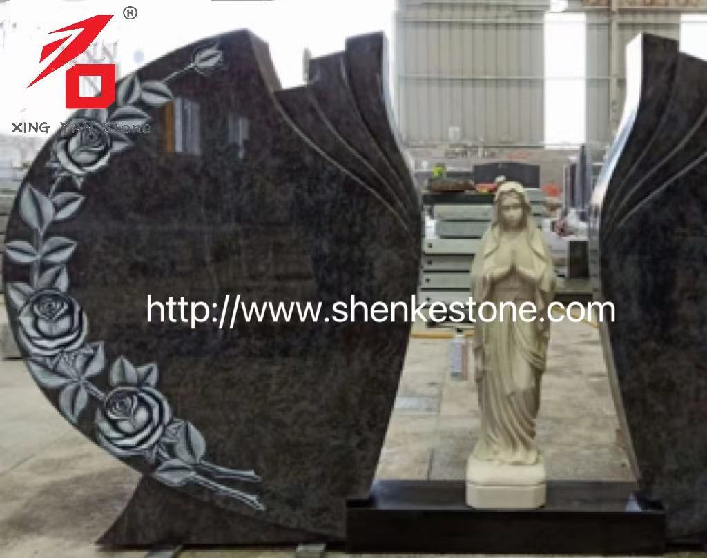 Bikoitza tailatutako arrosa Maria Burua Bahama Blue Granite